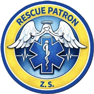 průhledné logo Rescue Patron